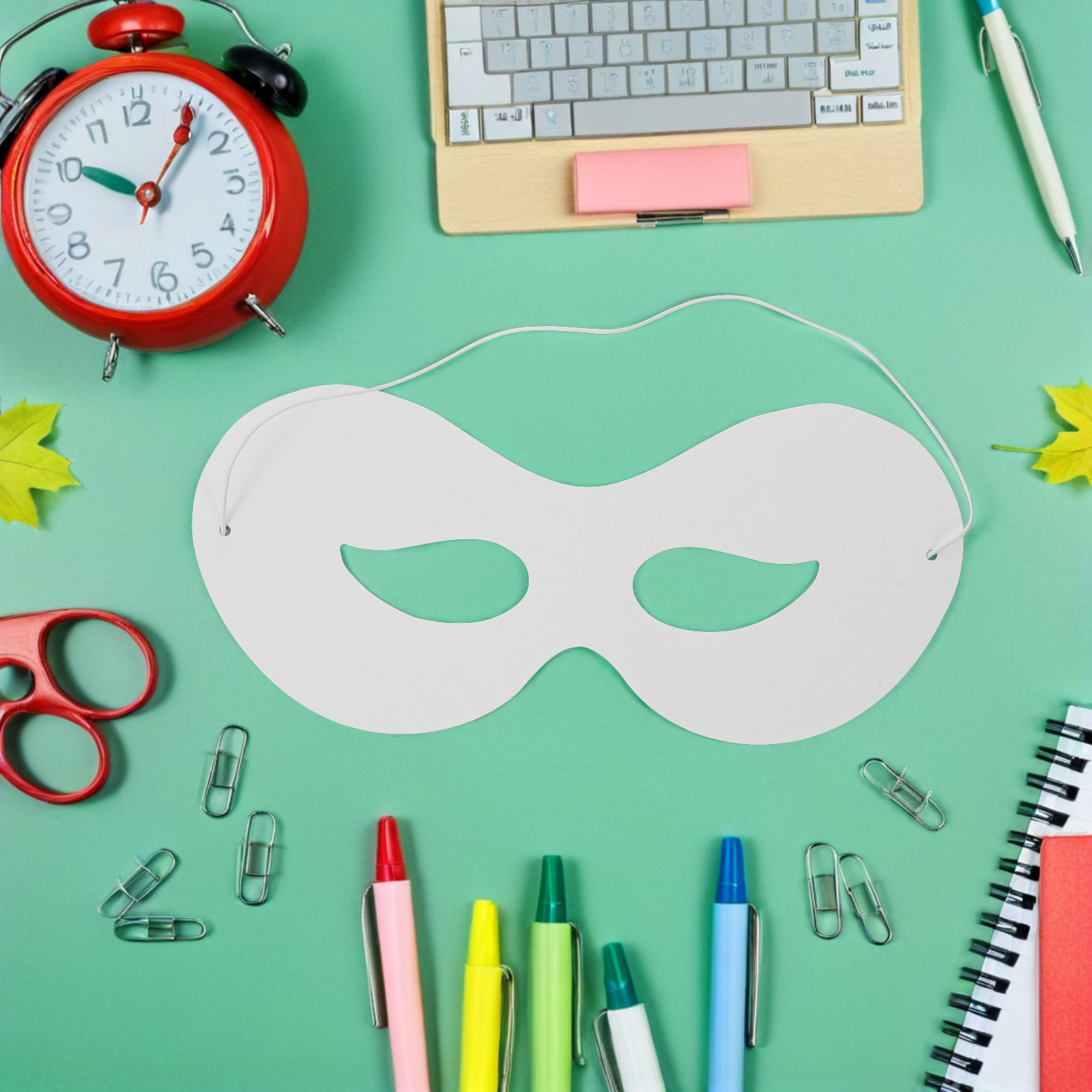 Kids Face Mask - 40 قطعة من أقنعة الورق البيضاء