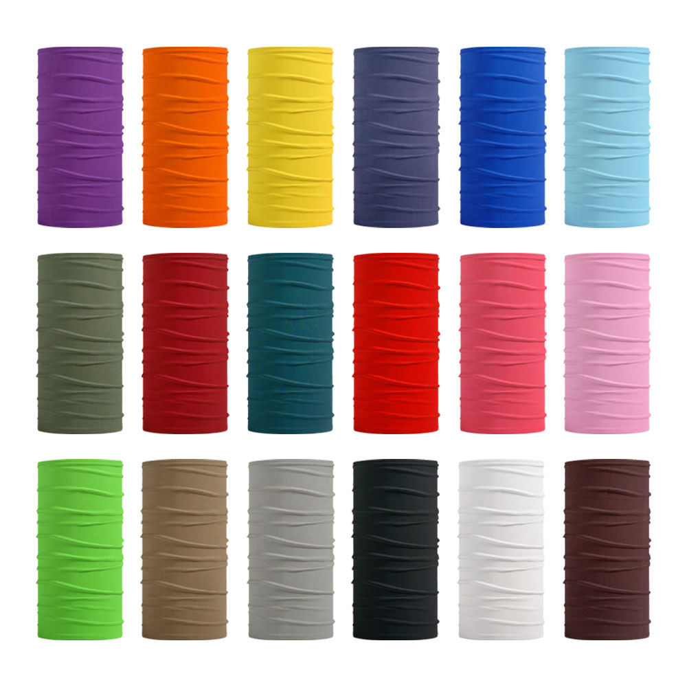 Neck Gaiter Face Cover - سلس بلون عصابات الرجال النساء أسود