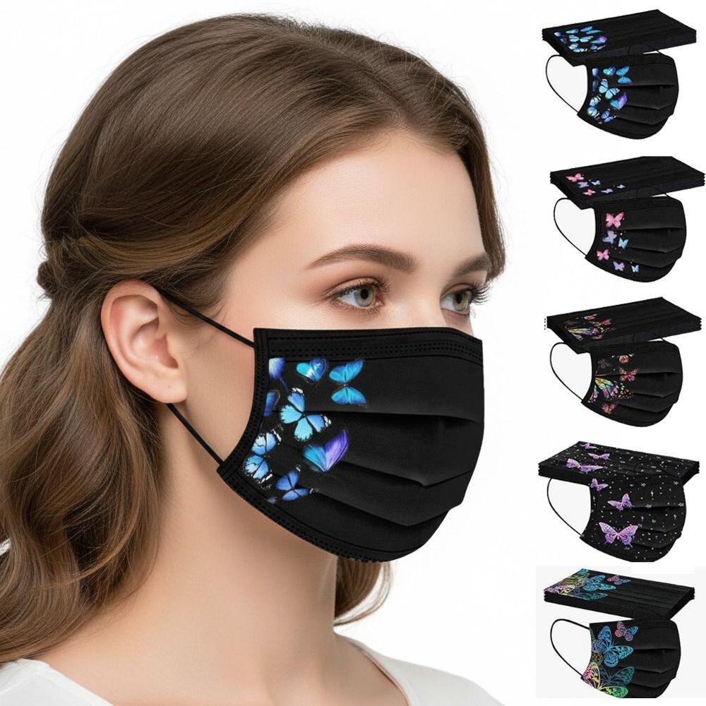 Cloth Face Mask Washable - 10 قطع من أقنعة الوجه الملونة